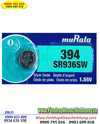 MuRata SR936SW _Pin 394; Pin đồng hồ 1.55v Silver Oxide MuRata SR936SW _Pin 394